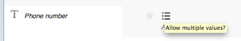 Button to mark field to allow multiple values